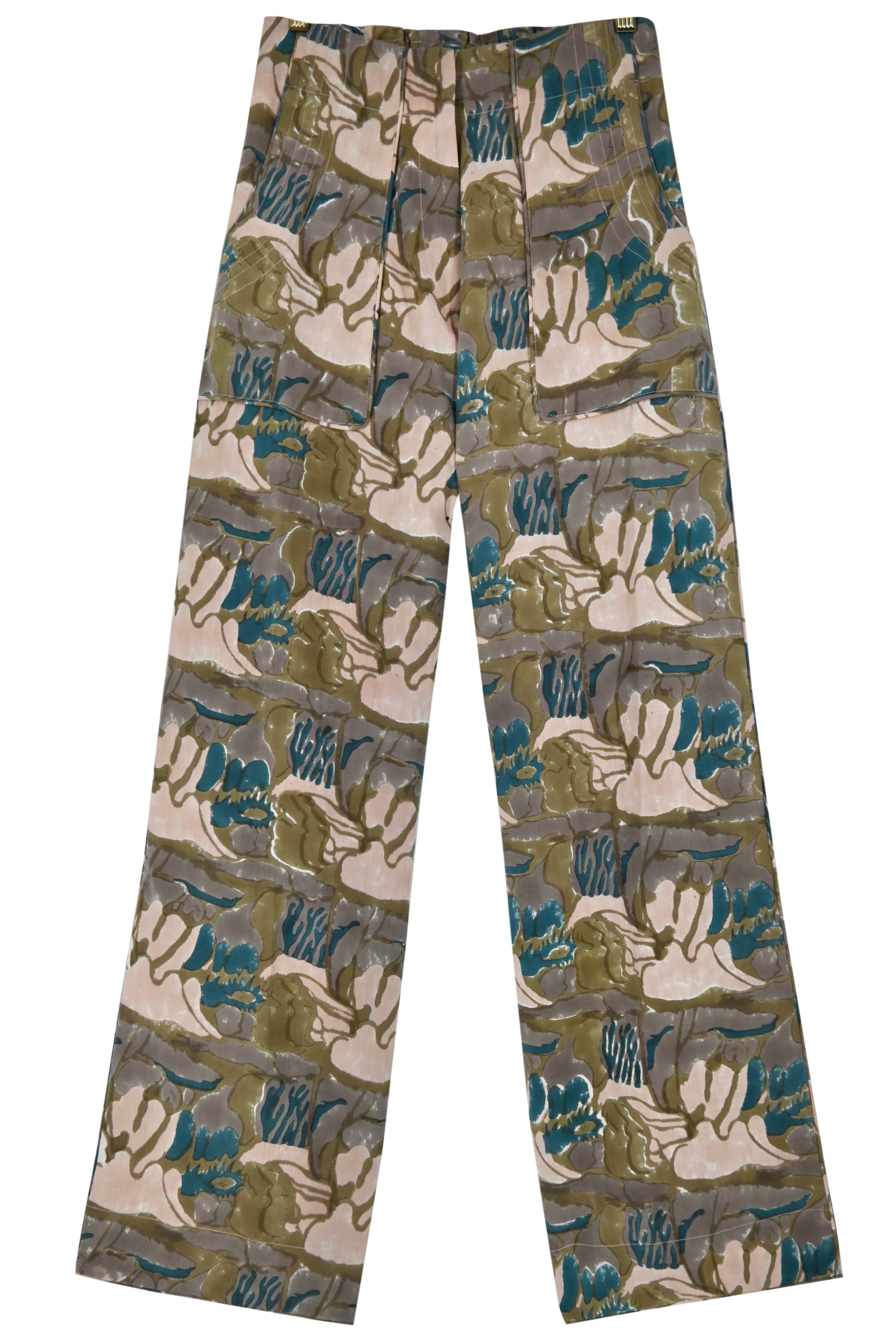 Girl wearing MIRTH women's high waist tivot pant in tannin brown cotton