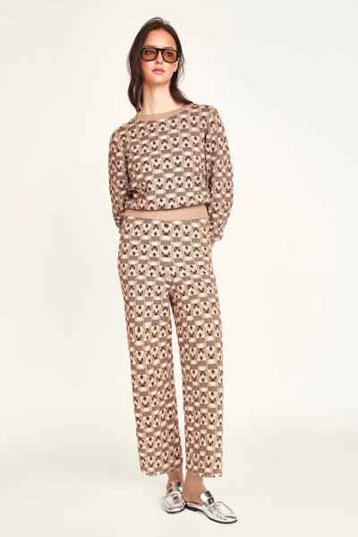 Dover Knit Pant in Milkweed Coeur Jacquard – MIRTH