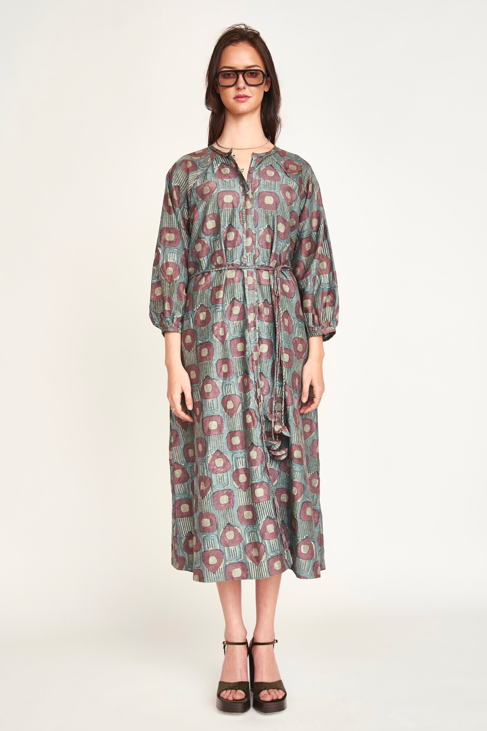 Somerset Dress Mallard Coeur