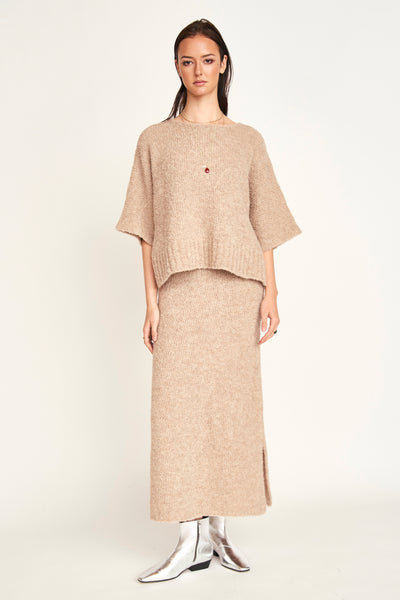 Estes Boucle Skirt in Graham Cracker – MIRTH