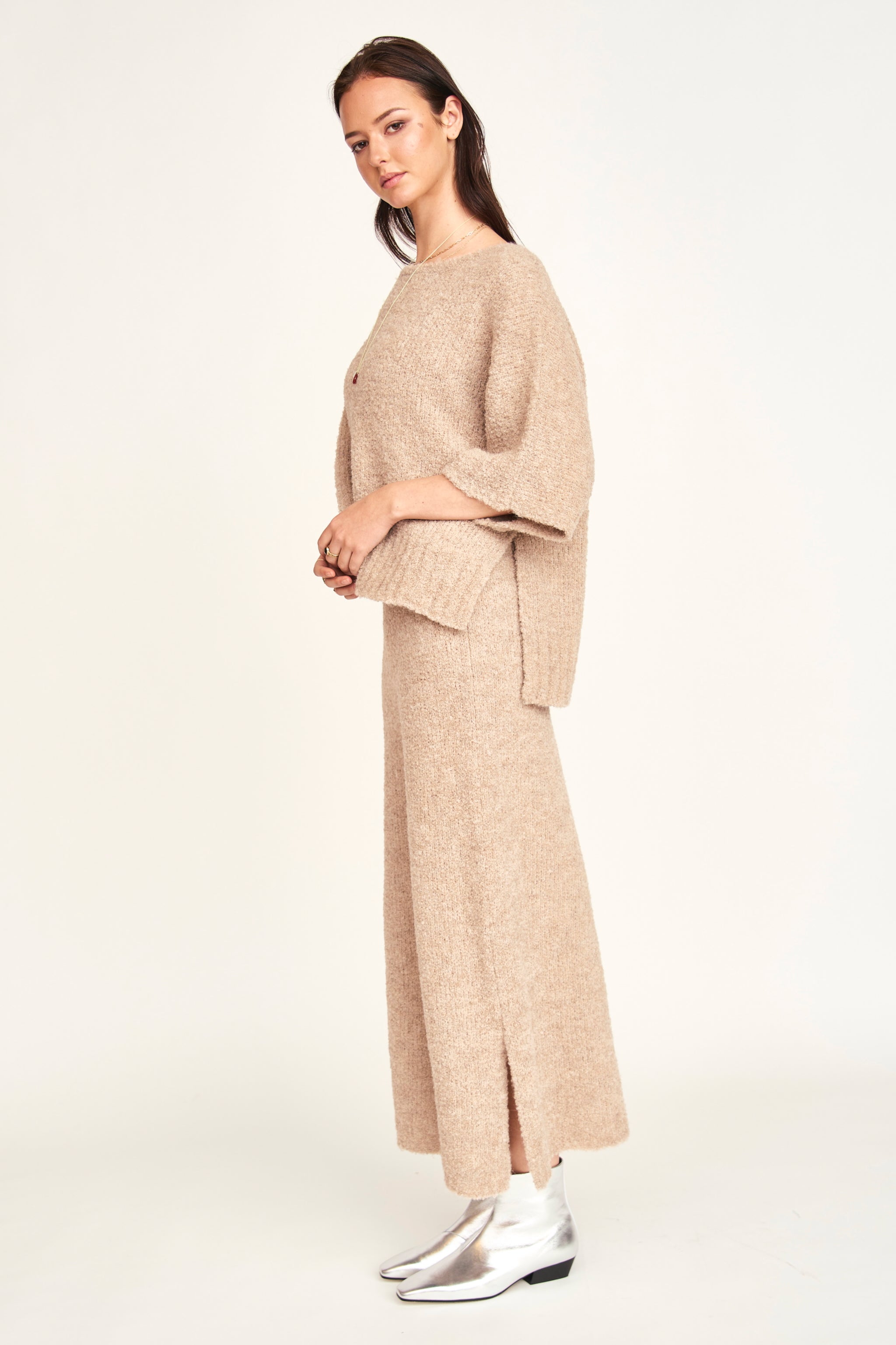 Estes Boucle Skirt in Graham Cracker – MIRTH