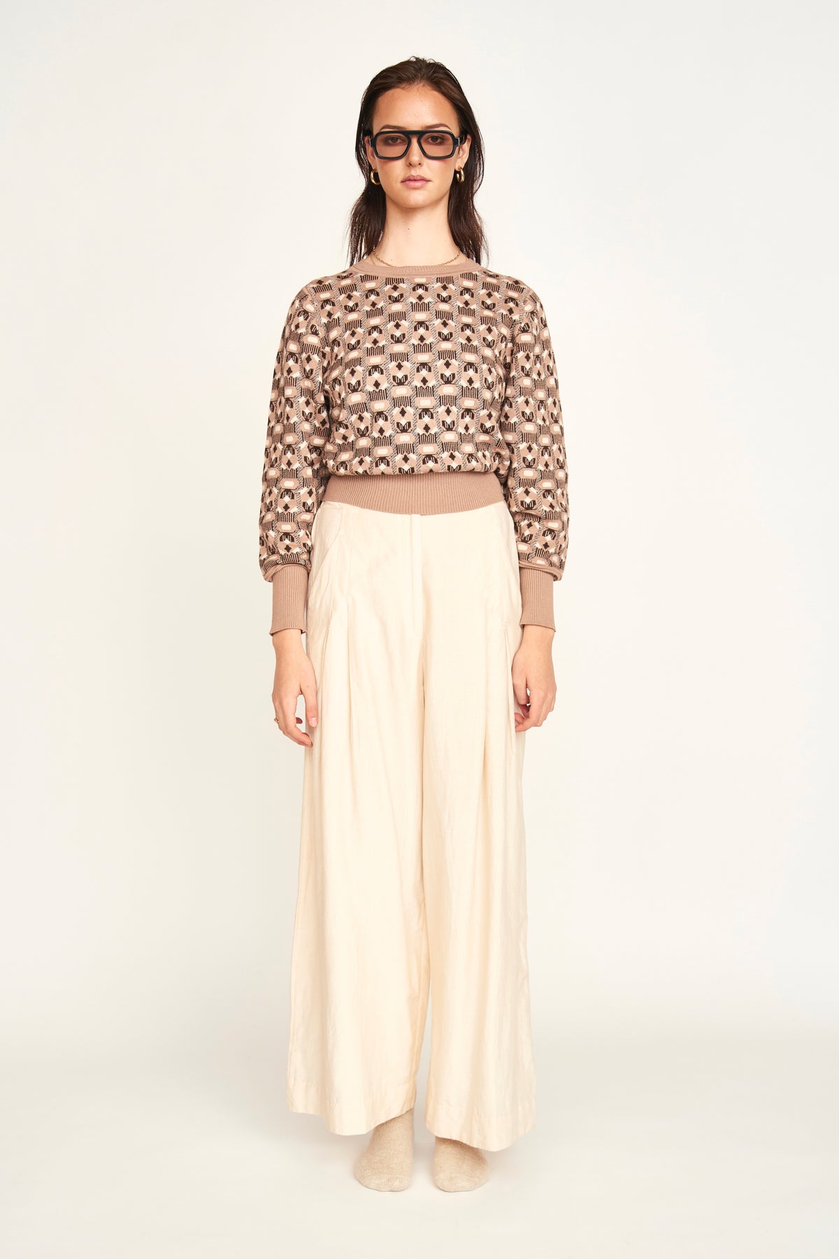 Bozeman Pullover Milkweed Coeur Jacquard