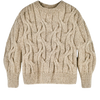 handknit cortina cable pullover in camel
