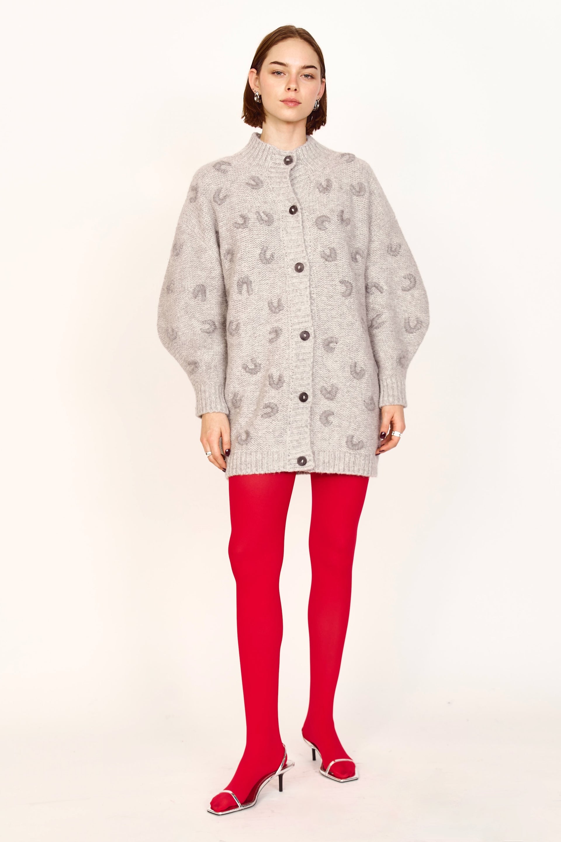 Cusco Long Croissant Cardigan Dove
