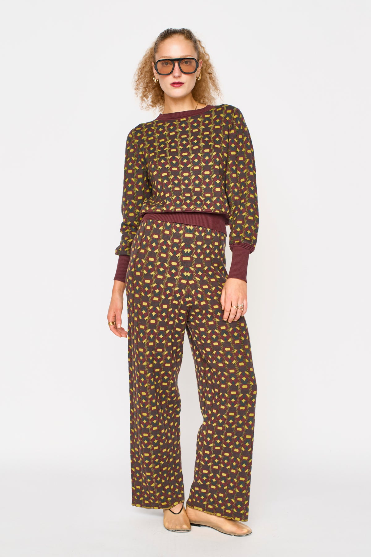 Dover Knit Pant Baccara Coeur Jacquard