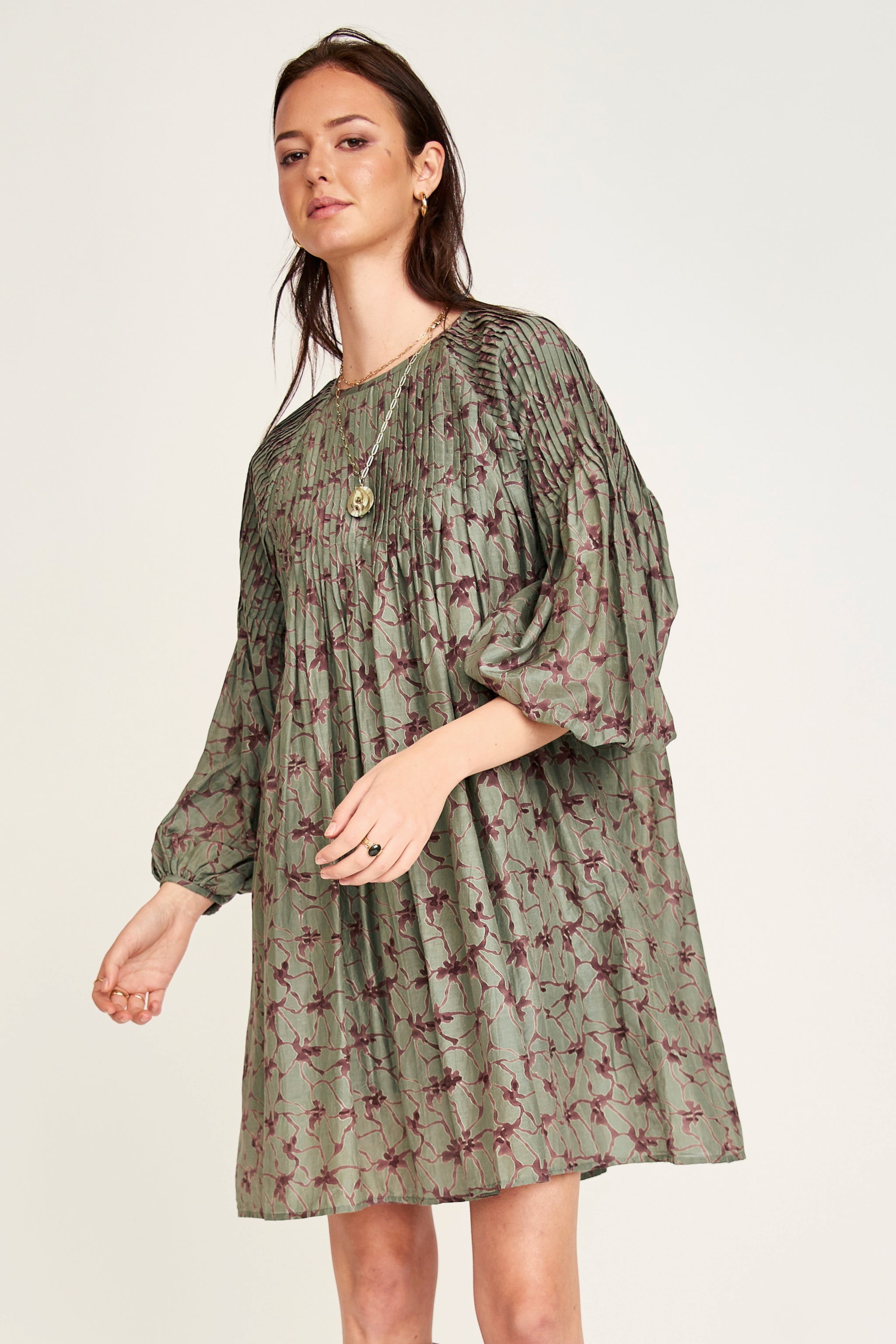 Kerala Dress in Shadow Kudzu – MIRTH