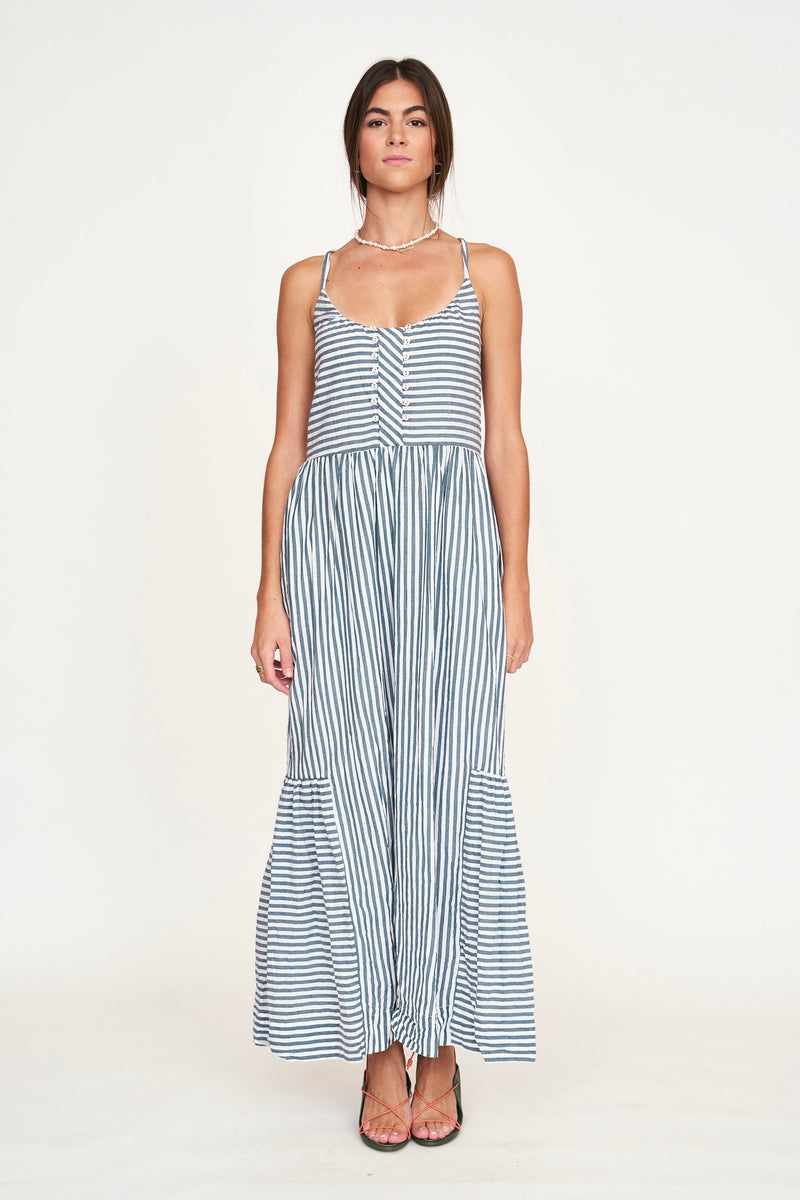 Nosara Dress in Ocean Stripe – MIRTH