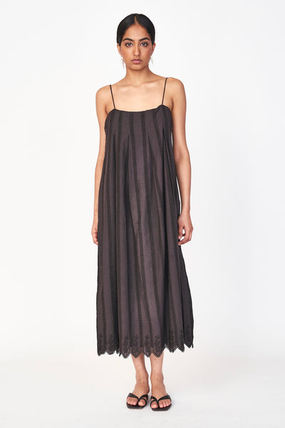 Transparent hem setup dress 黒　S MIRTH-Zuma-Dress-Black-Vine-