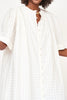 beirut dress in white handloom