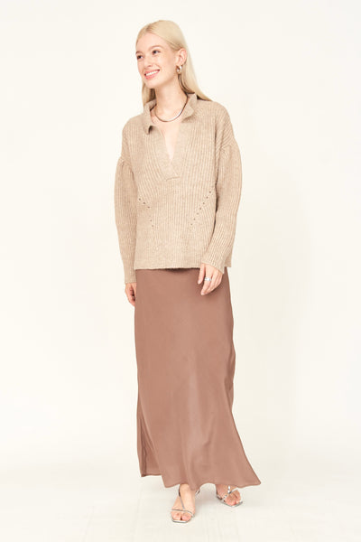 Santander Skirt in Taupe – MIRTH