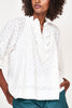 faro blouse in white jacquard