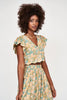 naples top in olive bloom