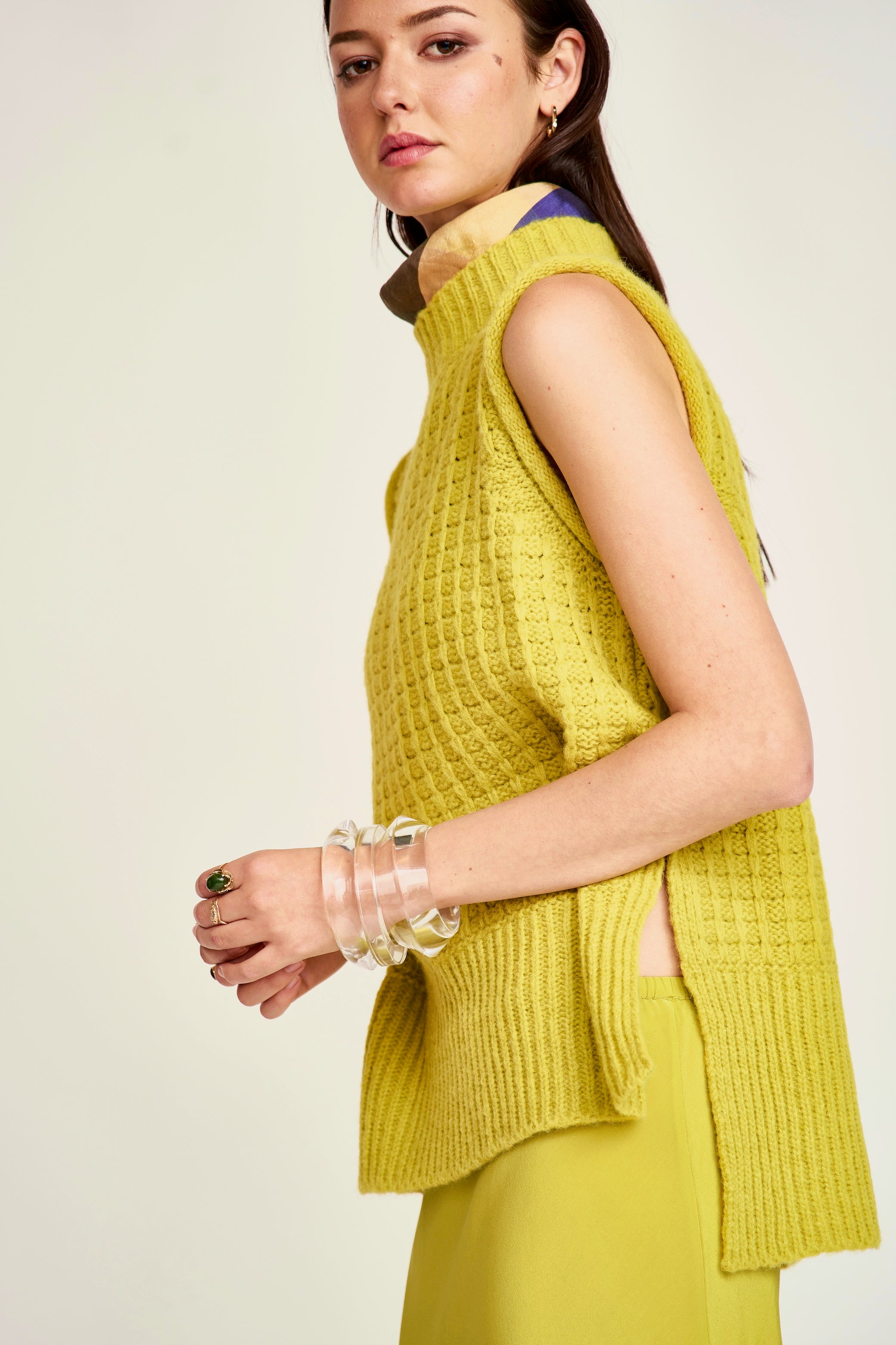 HEAP / Bookworm' s knit vest / イエロー HEAP / Bookworm' s knit vest / イエロー HEAP / Bookworm' s