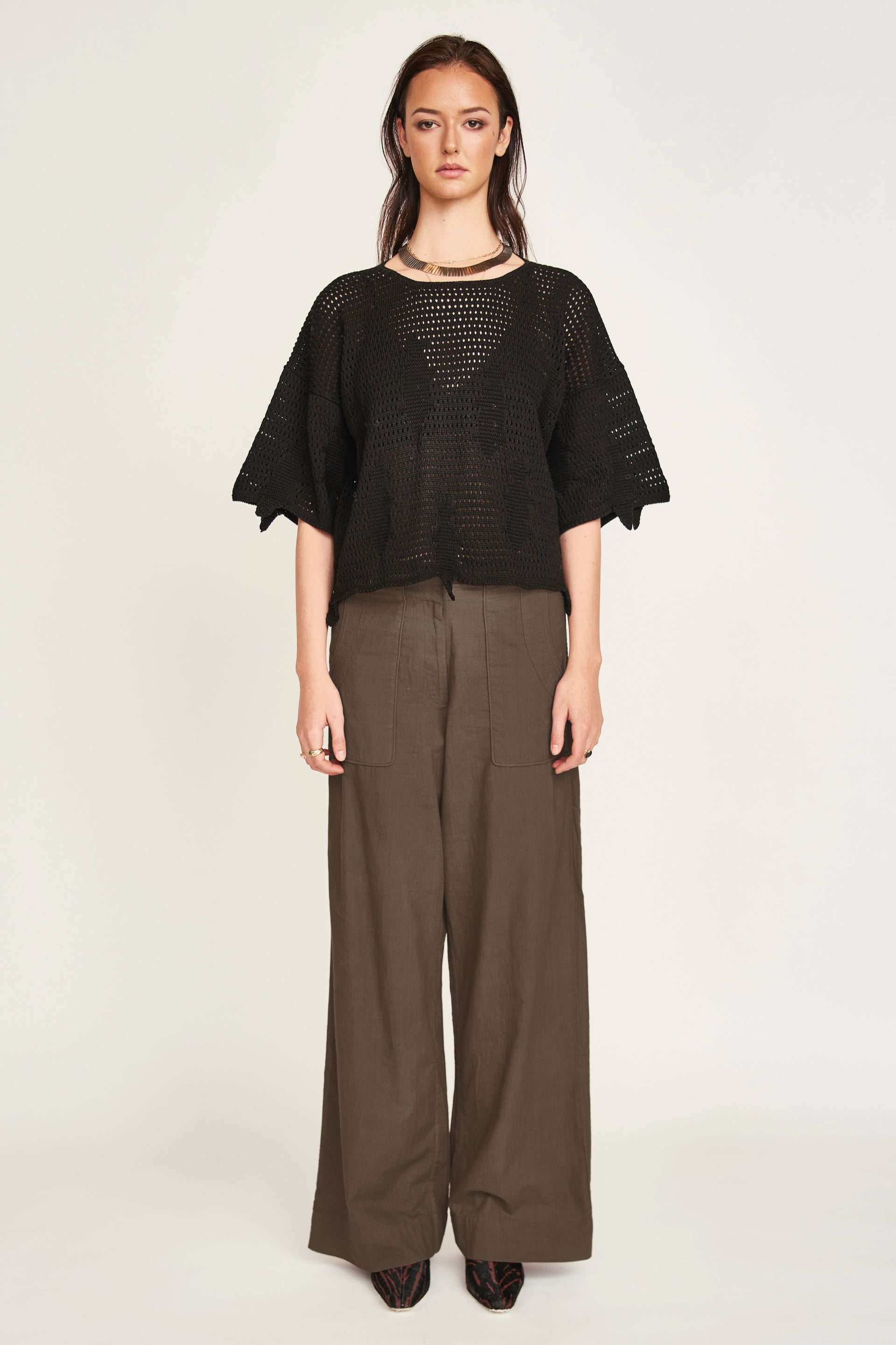 Lokaro Pointelle Top