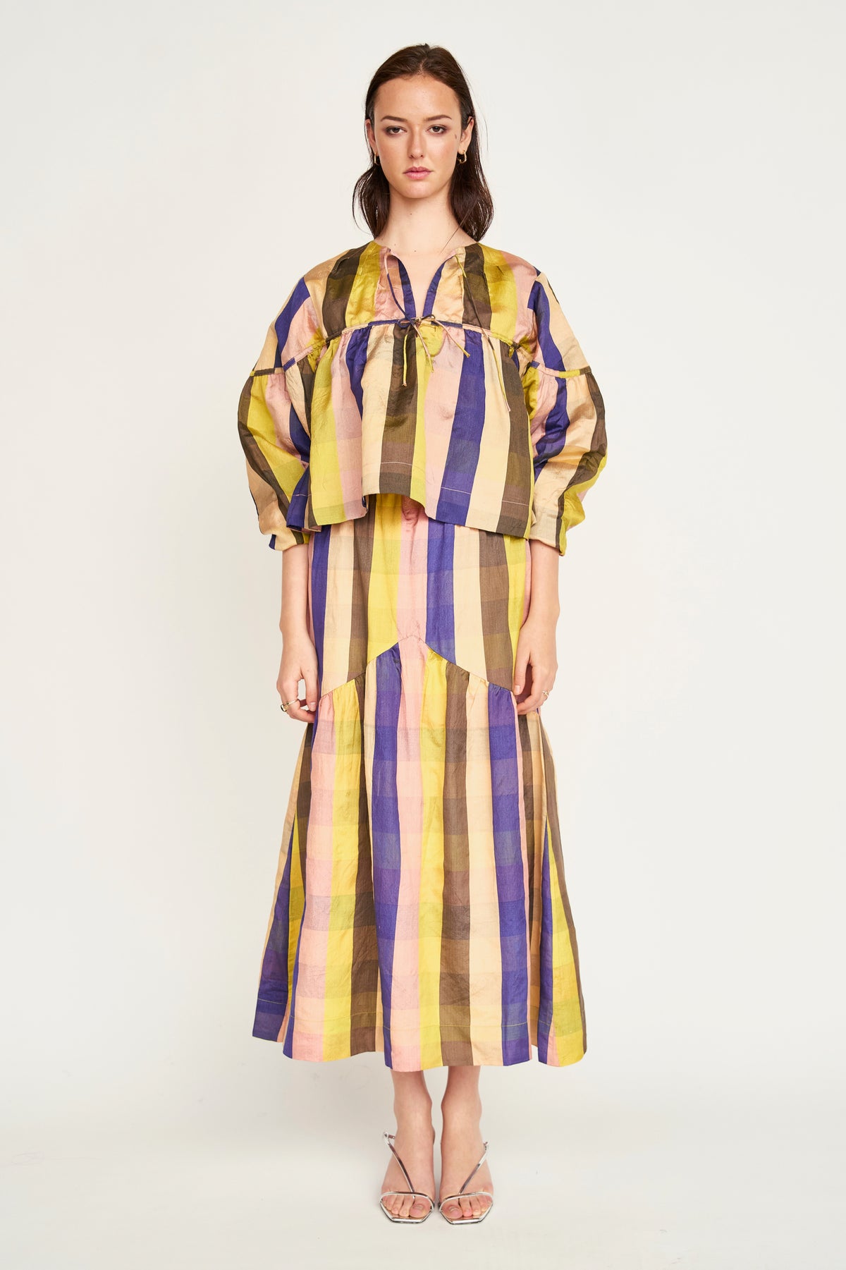 Silverton Blouse Citron Plaid