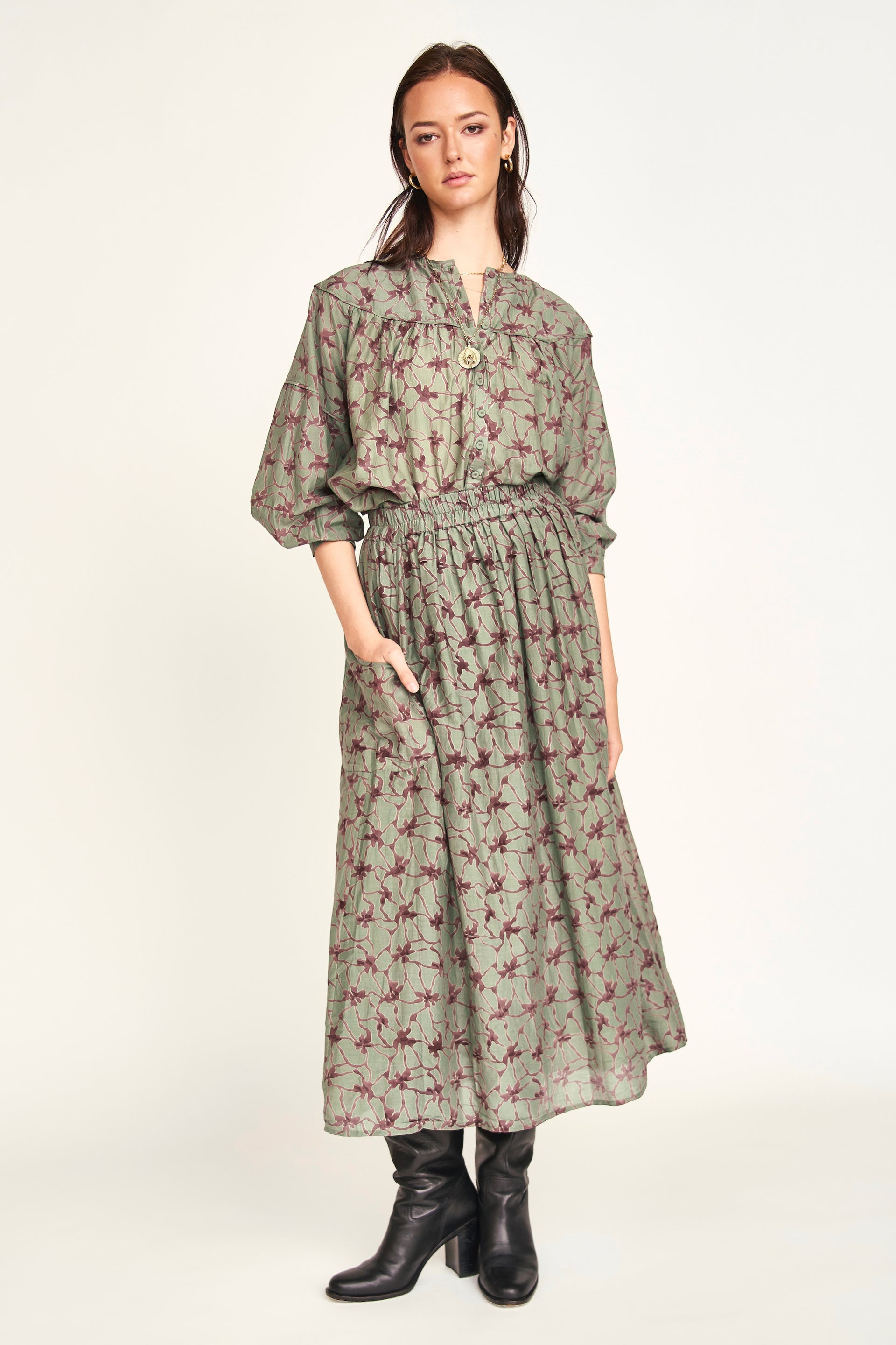 Verona Skirt Shadow Kudzu