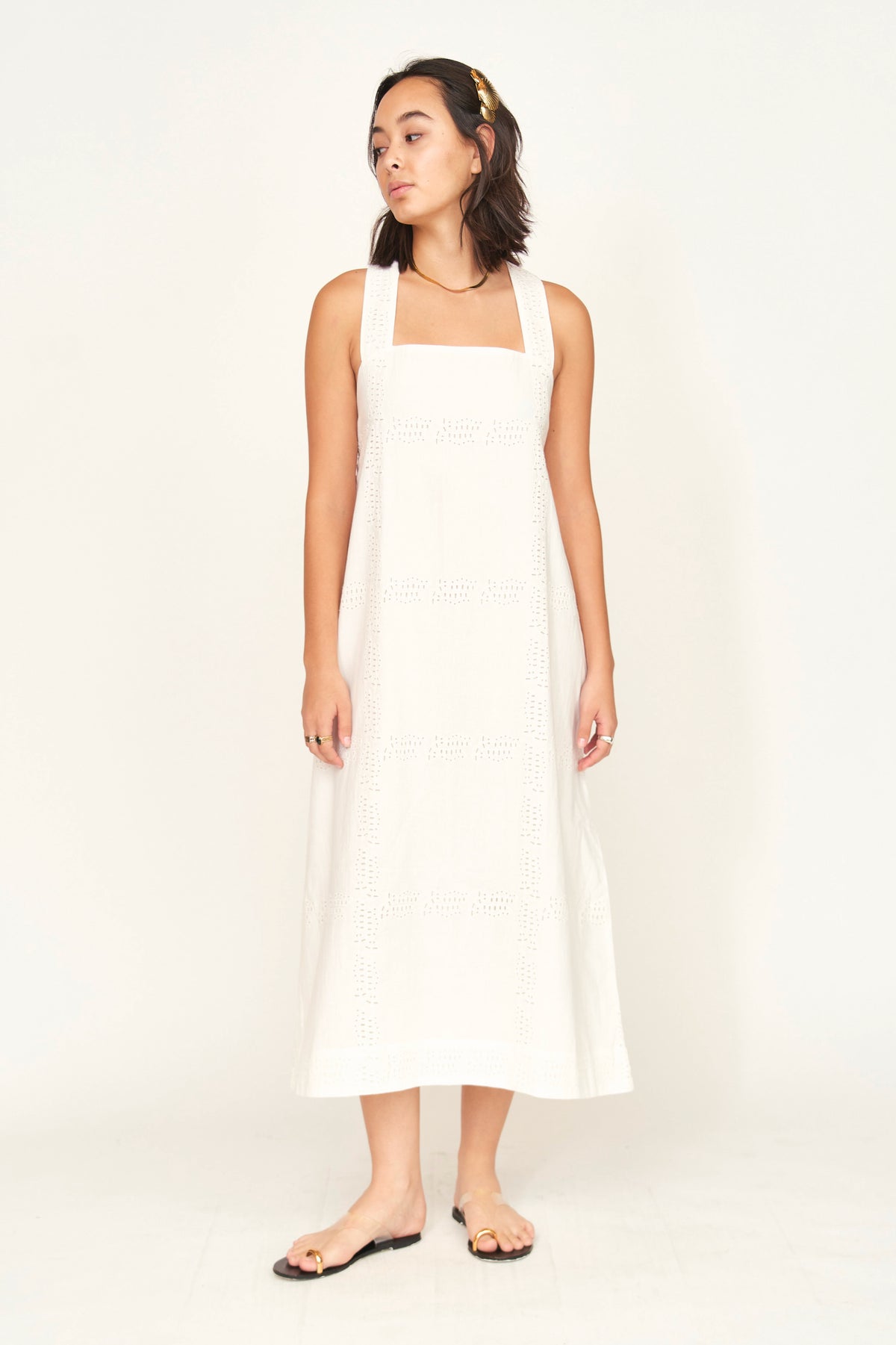 Ica Dress Marine Eyelet