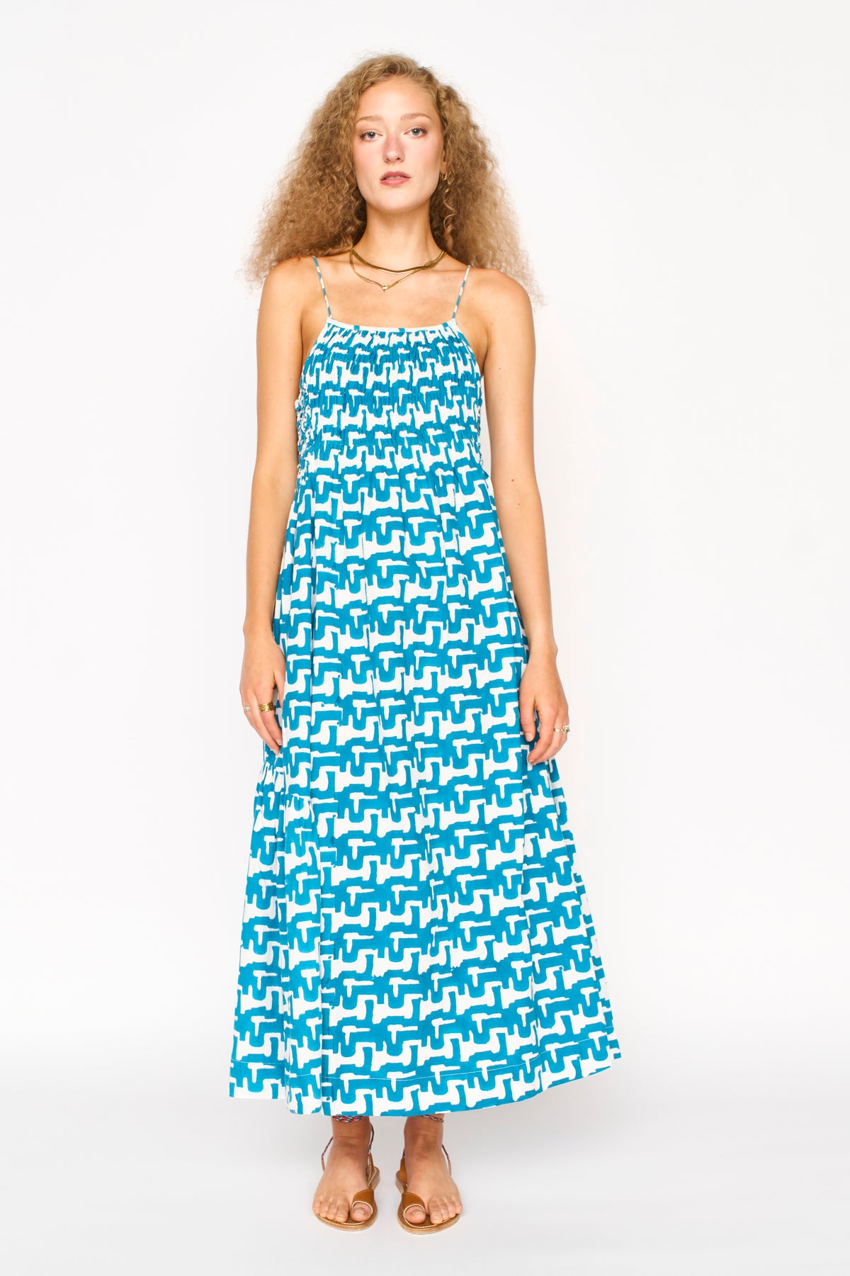Janeiro Dress in Azure Popova