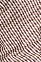 Close-up of brown and beige striped fabric