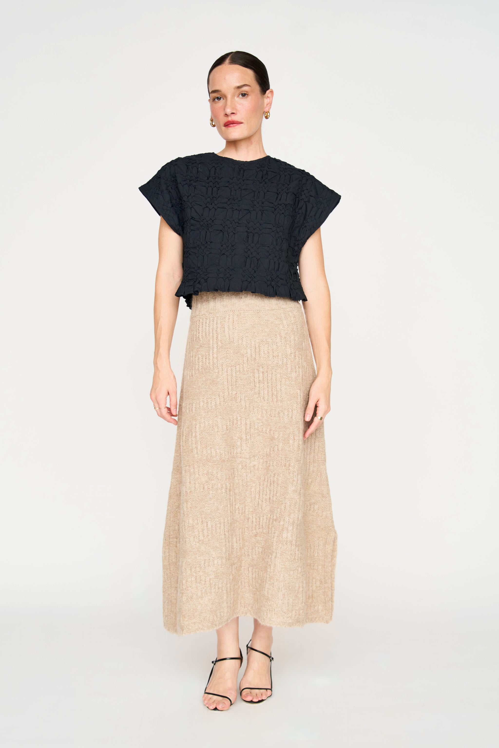 Estes Knit Skirt in Wheatfield