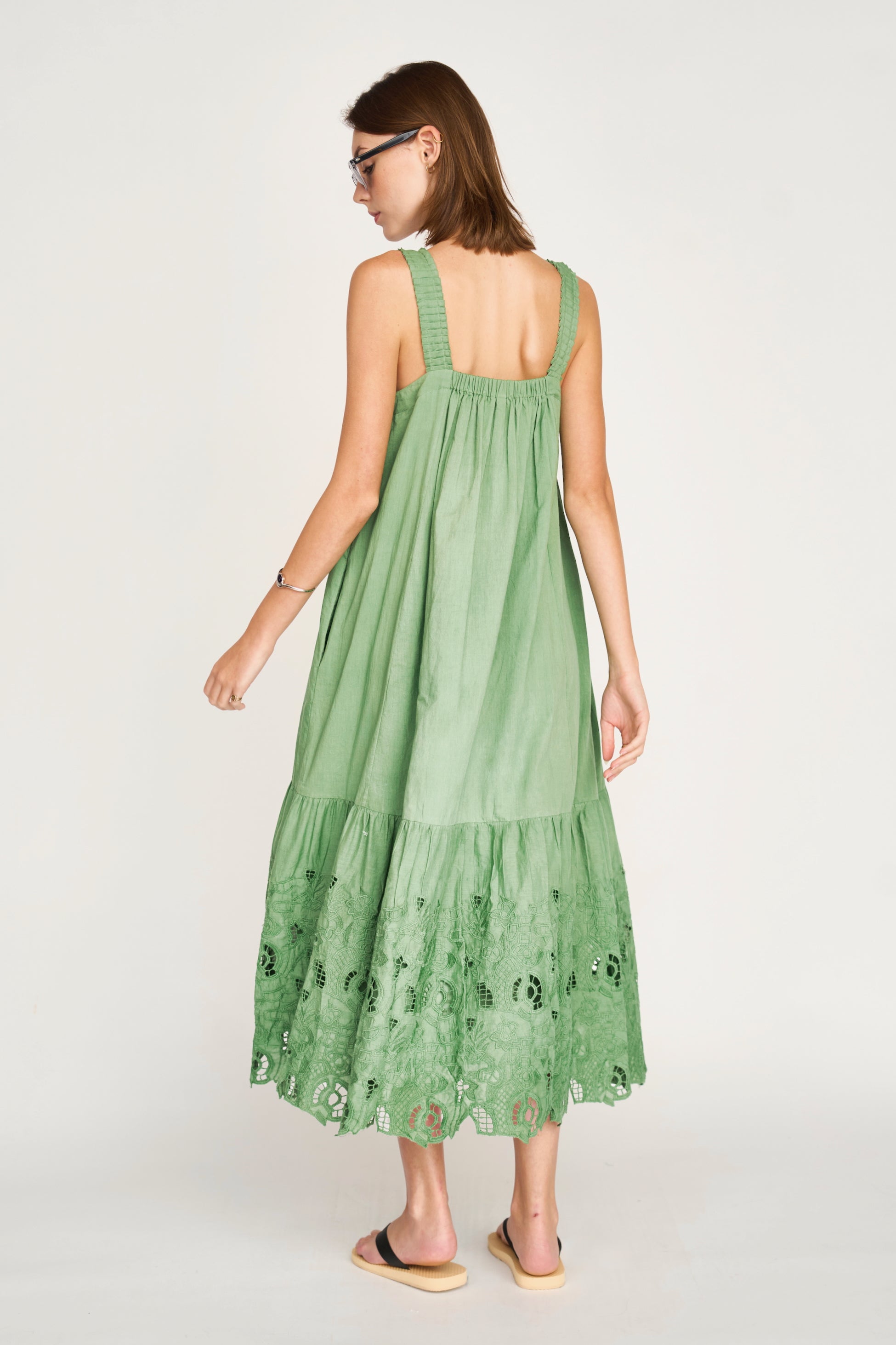 Monaco Dress in Mint Embroidered Deco (Starts Shipping June 1) XS Monaco Dress in Mint Embroidered Deco (Starts Shipping June 1) XS