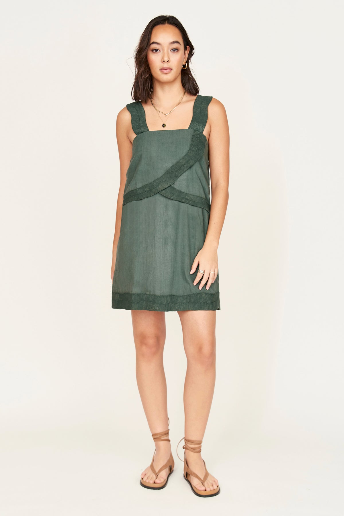 Nicobar Dress Verde Fossil