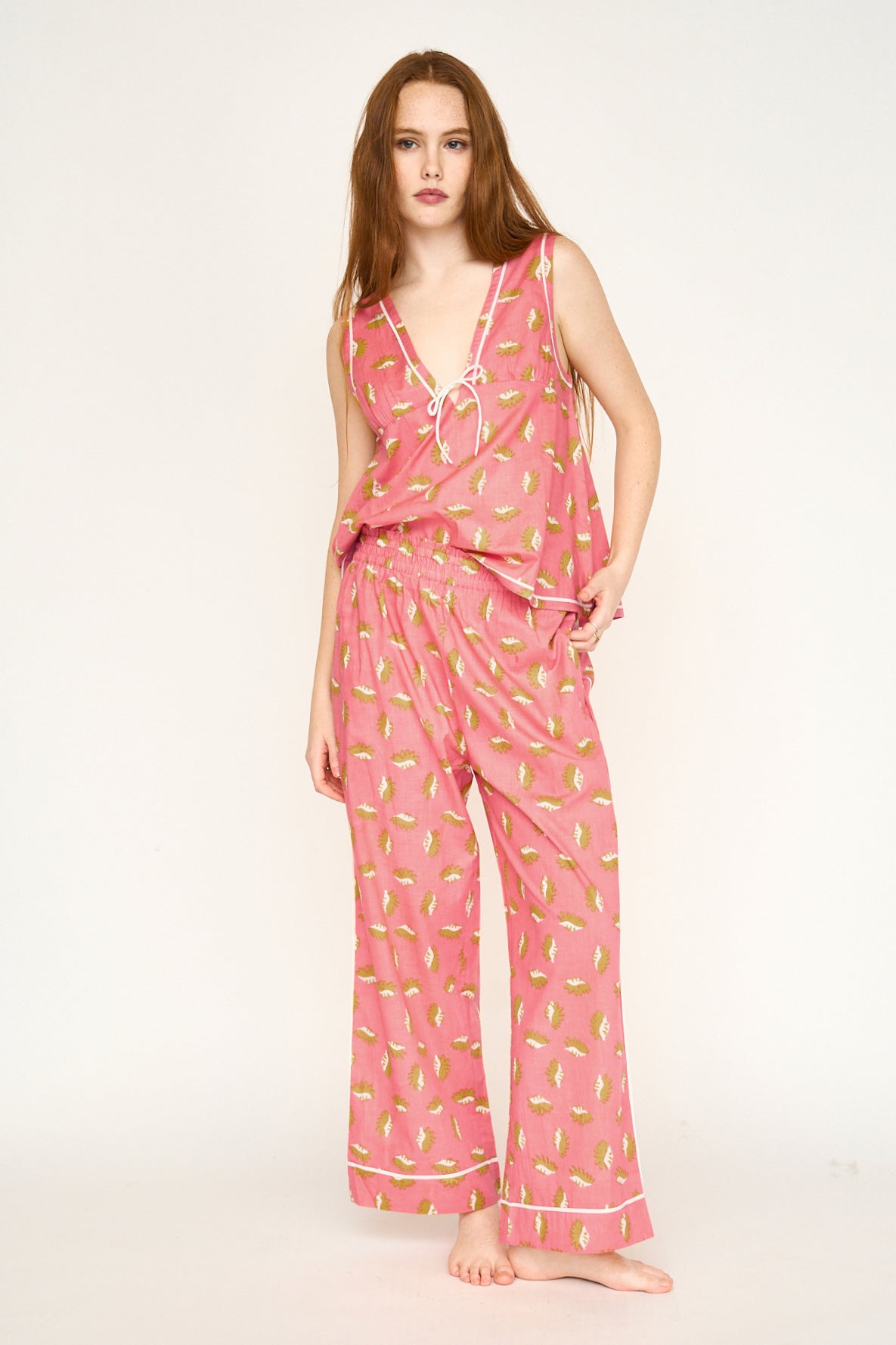 Mirth Pajama Pant & Camisole Set in Coral Reef – view 3