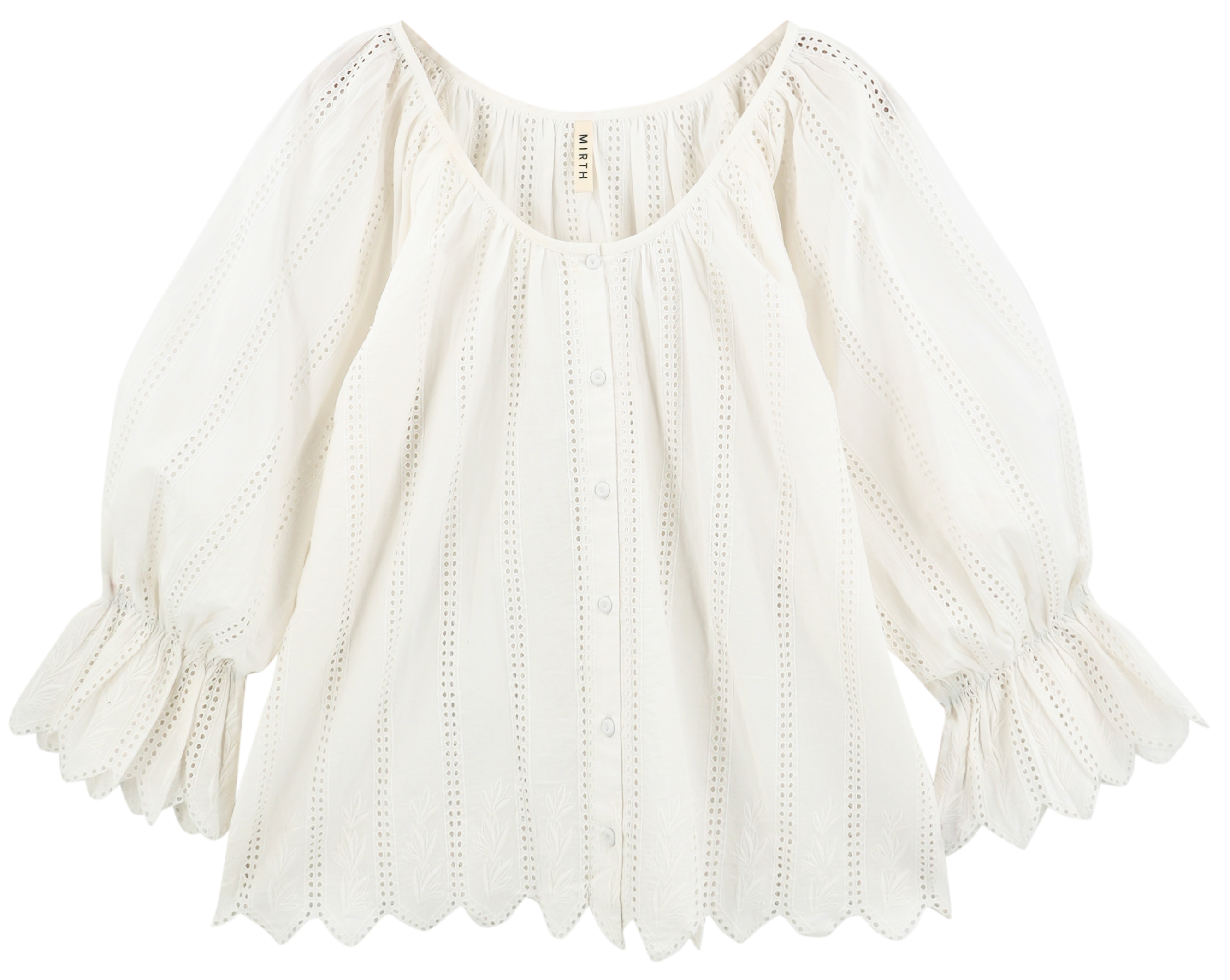 Seville Top in White Vine Eyelet – MIRTH Seville Top in White Vine Eyelet – MIRTH