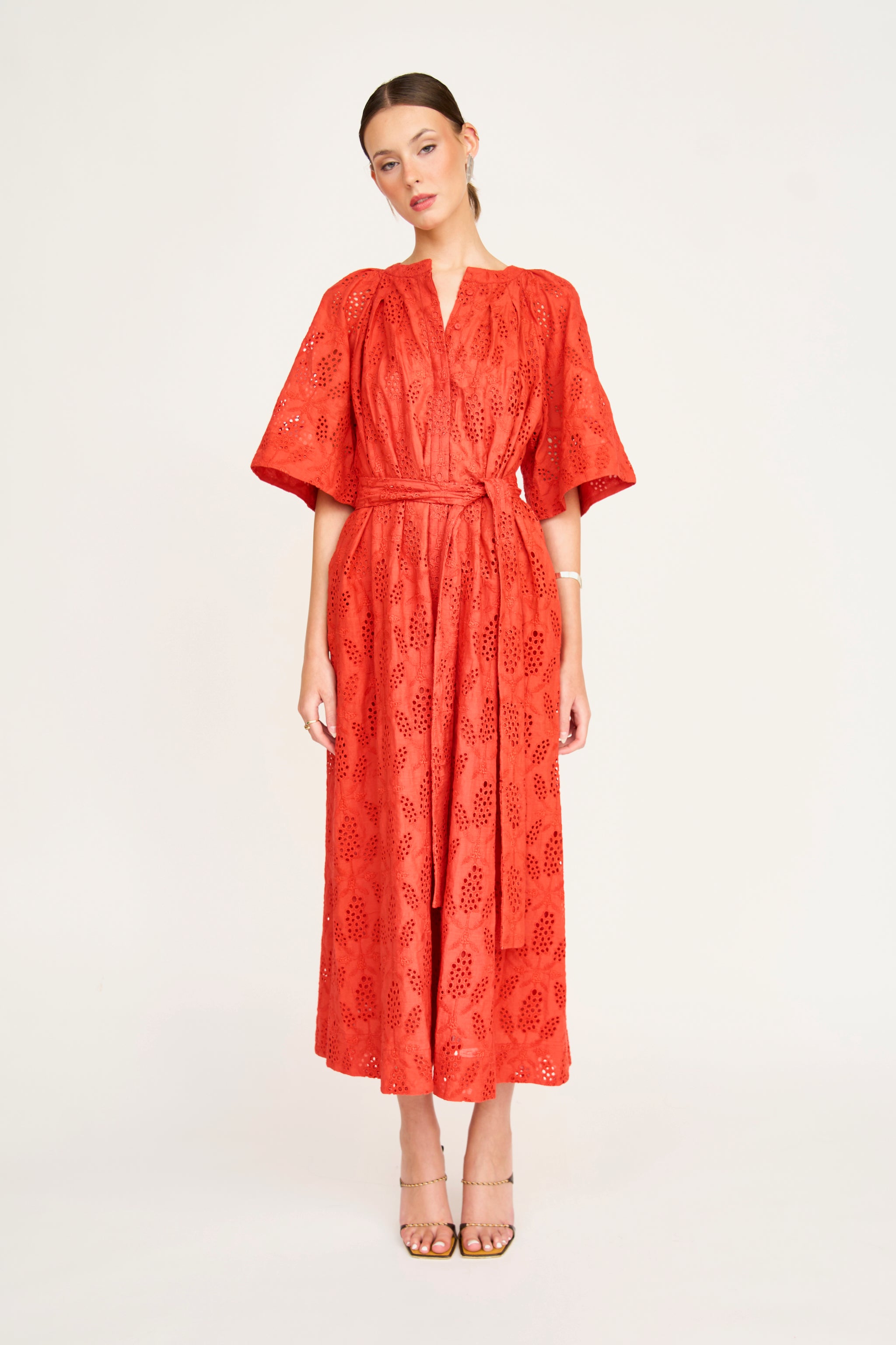sachin and babi light blue dress ANTHROPOLOGIE The Somerset Collection Eyelet Embroidered Edition Maxi Dress  NWT main image 1
