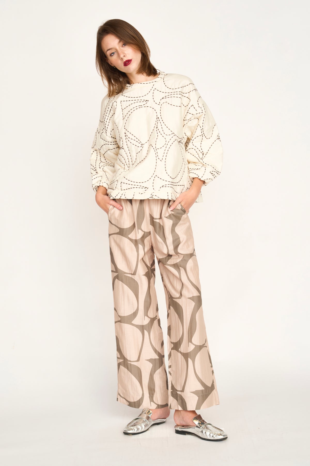 Yukon Quilted Sweatshirt Jurassic Kantha