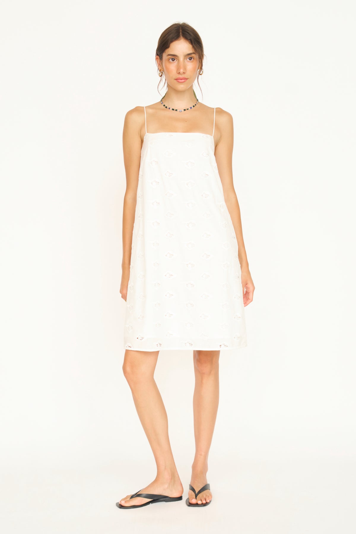 eyelet dress mini Ilio in White Oyster XL this dress offers a Color:Pale Yellow Tulle Bride Robes Bridal Subcollection-Womens Pink