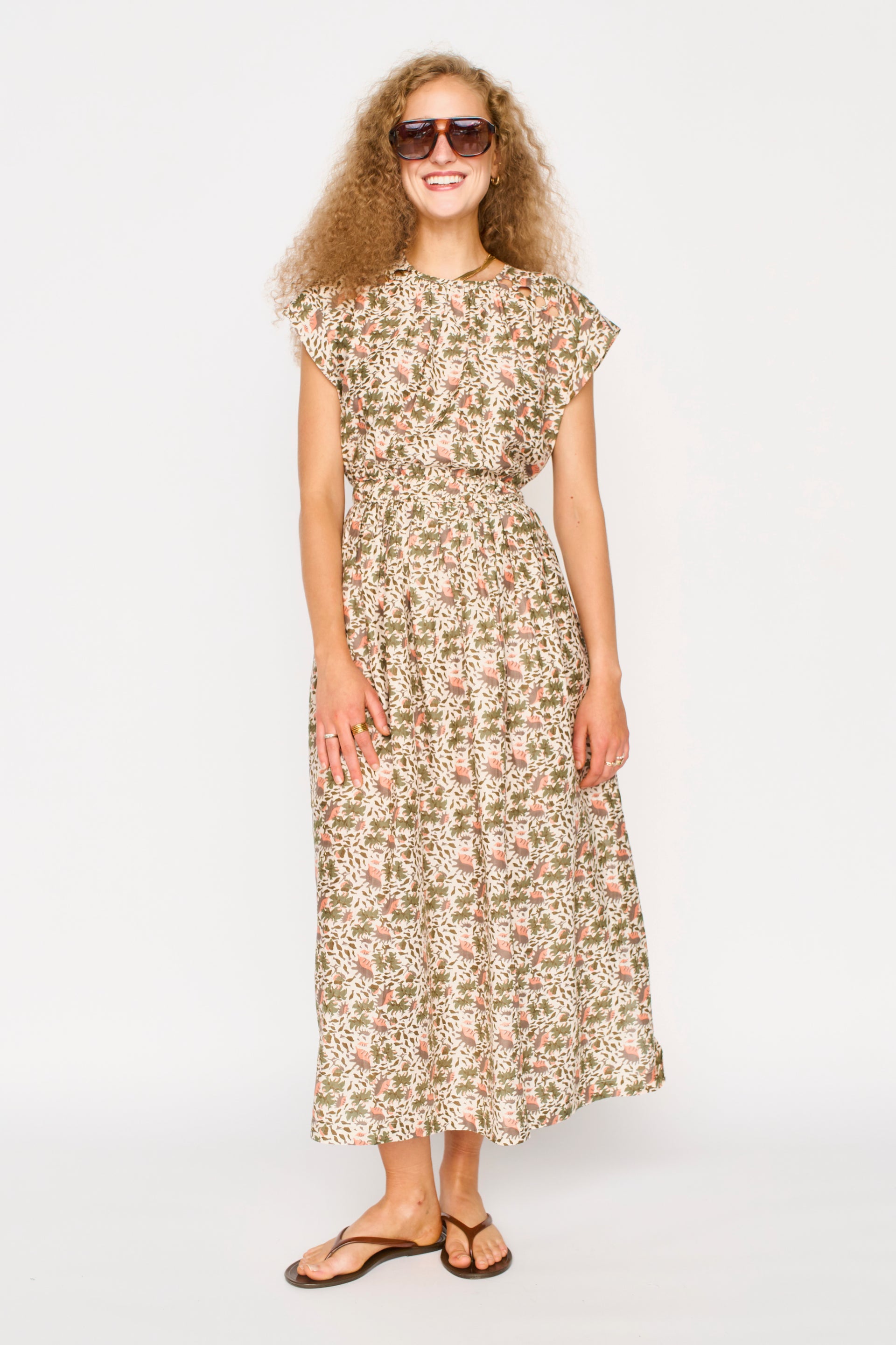 Merida Dress in Pink Cowrie L