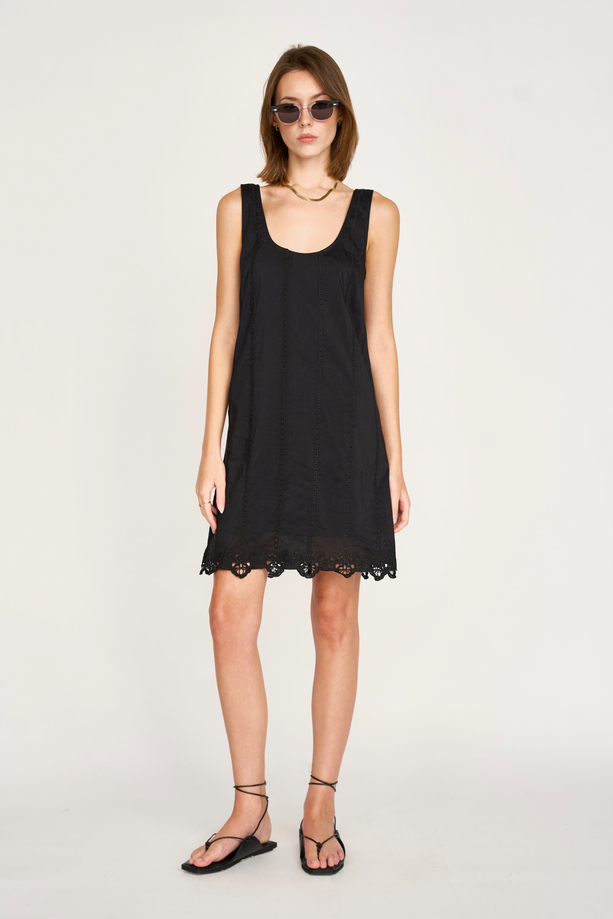 Nador Dress in Black Lotus Eyelet M