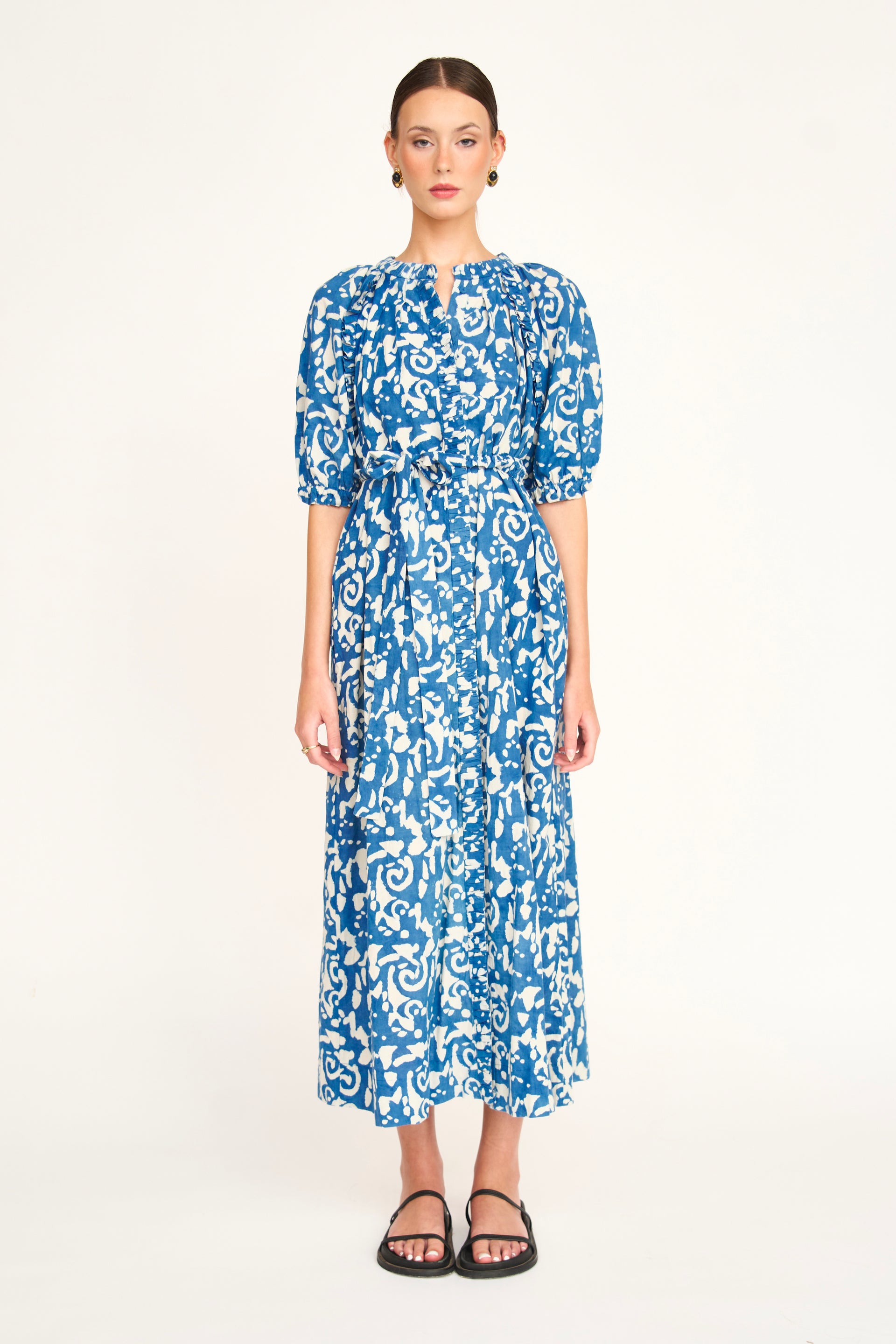 Somerset Dress in Indigo Heka