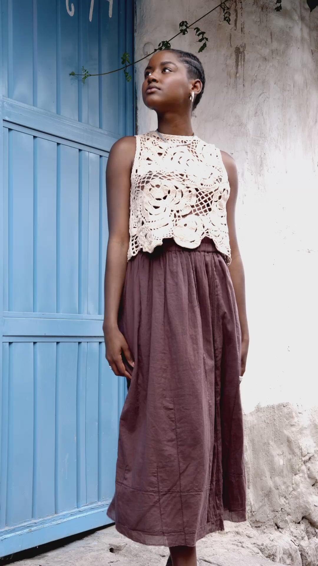 Santanyi Crochet Floral Tank in Sand – MIRTH