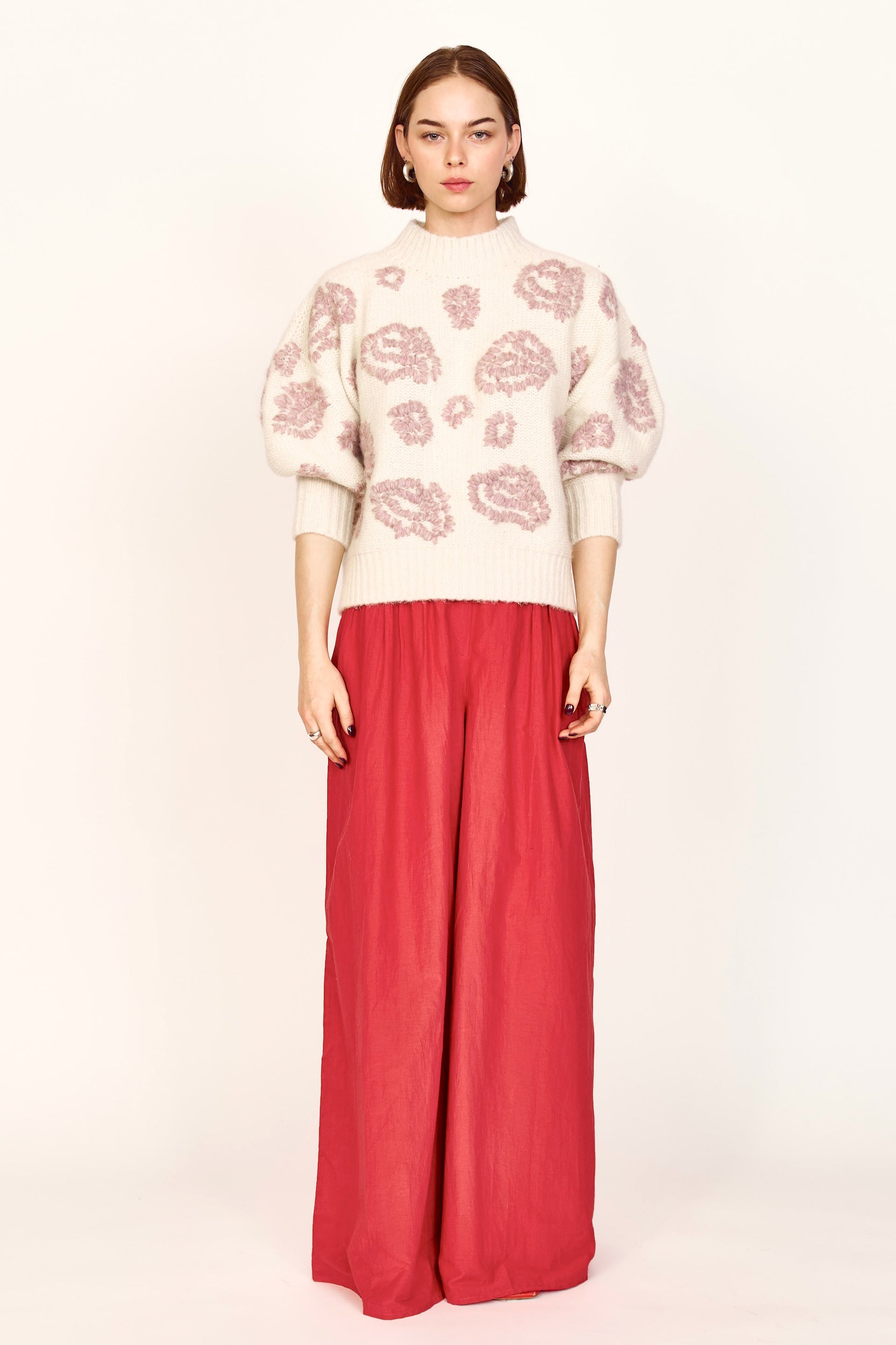 Cusco Waterlily Pullover Ivory Fawn