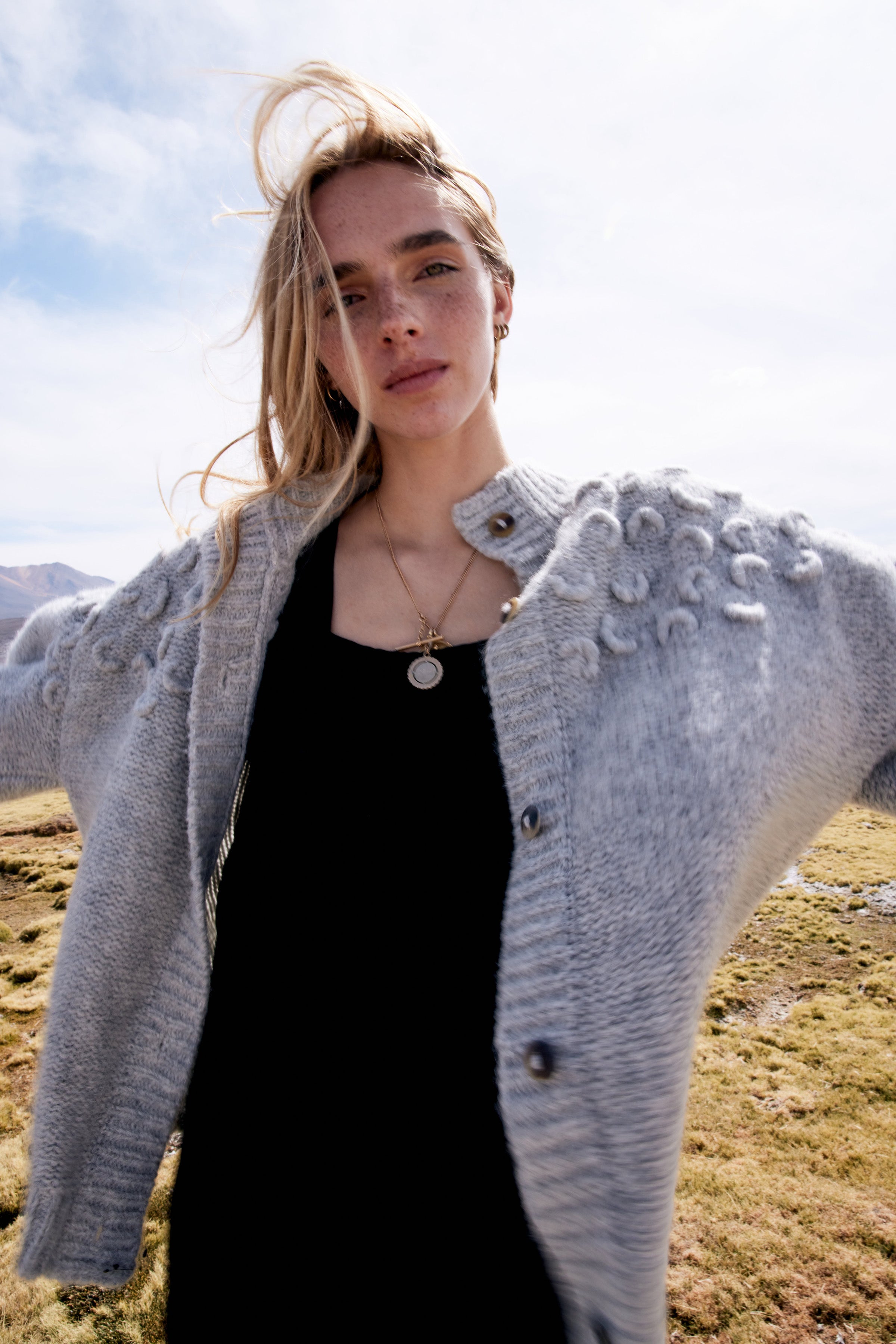 Mirth Cusco Cardigan in Dove Grey – MIRTH