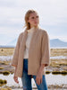 verbier open ribbed cardigan in sand