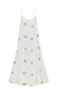 borneo slip dress in white sedona jamdani