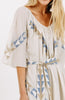 seville short dress in grecian jamdani