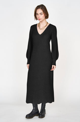 bellagio knit dress in black