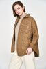 kyoto jacket in quilted tannin