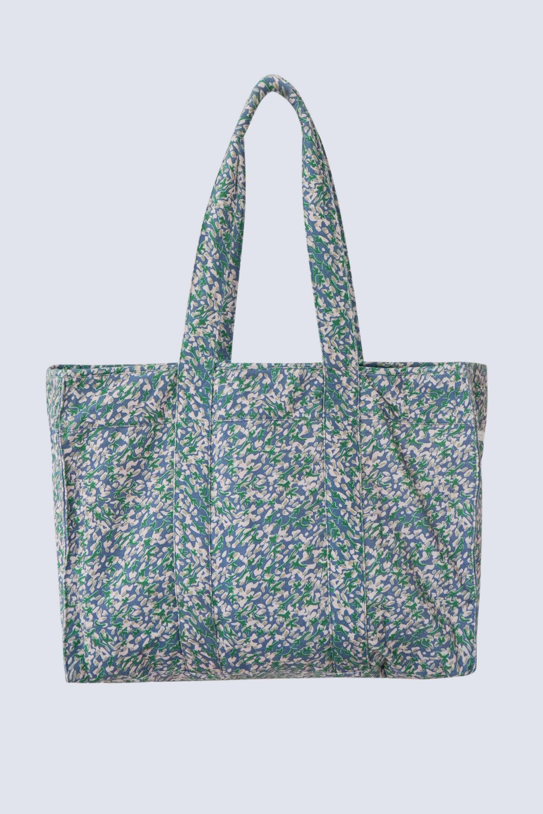 women's cotton blue resort tote bag – MIRTH