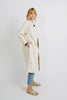 ladakh jacket in cream with blue jamdani