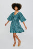 naples short dress in midnight coral