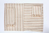 placemats in taupe stripe