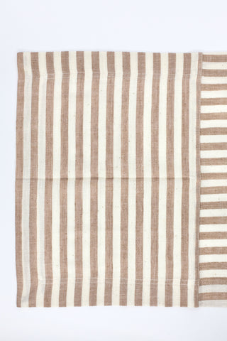 dinner napkins in taupe stripe – MIRTH