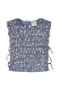 shoreditch smocked open side top in petunia