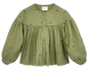 oslo blouse in olive jamdani